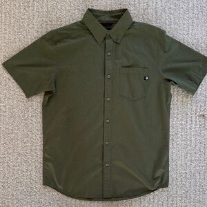 Marmot Men's Olive Green Button-Down Canp Shirt